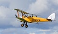 Vintage De Havilland DH-82A Tiger Moth in flight