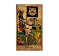 Vintage Death Tarot Card End Changes Transformation Royalty Free Stock Photo