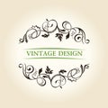 Vintage decor label ornament design emblem