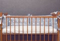 Vintage decorated baby cot Royalty Free Stock Photo