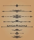 Vintage decorations elements flourishes calligraphic ornaments vector