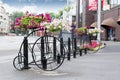 Vintage decorative bicycle with flowers Royalty Free Stock Photo