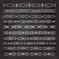 Vintage decorative borders set on a chalkbord background Royalty Free Stock Photo