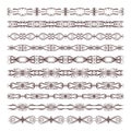 Vintage decorative borders set