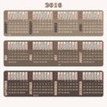 Vintage decorative Calendar 2016 designed with full name of days of the week, vertical