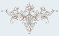 Vintage decorative element engraving with Baroque ornament pattern Royalty Free Stock Photo