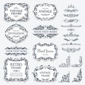 Vintage decorative element set