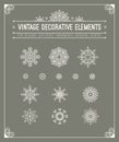 Vintage decorative elements. Hipster design. Set Royalty Free Stock Photo