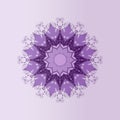 Vintage decorative elements. Mandala. Purple