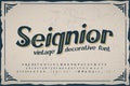 Vintage decorative font. Good vintage font for any alcohol label design