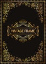 Vintage decorative frame gold