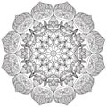 Mandala Intricate Patterns Black and White Good Mood.