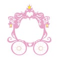 Vintage decorative pink carriage frame Royalty Free Stock Photo