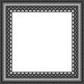 Vintage decorative square frame in black and white vintage engraving style with empty screen Royalty Free Stock Photo