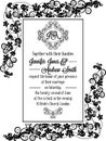 Vintage delicate formal invitation card