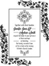 Vintage delicate formal invitation card