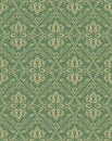 Vintage delicate seamless pattern. Symmetric antique wallpaper. Vector repeating elegant ornament