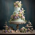 Vintage Delights: A Nostalgic Wedding Cake Display