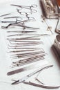 Vintage dental instruments Royalty Free Stock Photo