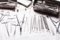 Vintage dental instruments Royalty Free Stock Photo