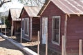 Old houses with steel roofs