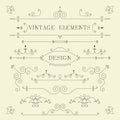 Vintage Design, Borders, Retro Elements, Frame,