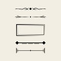 Vintage Design Elements with decorative lines Royalty Free Stock Photo