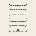 Vintage Design Elements with decorative lines Royalty Free Stock Photo