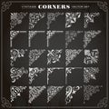 Vintage Design Elements Corners And Borders Set 1