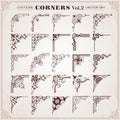 Vintage Design Elements Corners And Borders Royalty Free Stock Photo