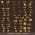 Vintage design elements vector images collections Royalty Free Stock Photo
