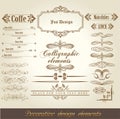 Vintage design elements vector images collections