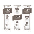 Vintage Design Labels infographic template. Royalty Free Stock Photo