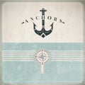 Vintage Design Template With Anchor Royalty Free Stock Photo