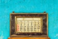 Vintage desktop calendar