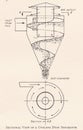 Vintage illustration diagram of a Cyclone Dust Separator.