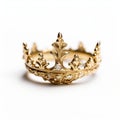 Vintage Diamond Knya Crown Ring - Gold Leaf Inspired Jewelry Royalty Free Stock Photo