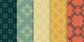 Vintage different vector seamless patterns. Endless texture can be used for wallpaper, pattern fills, web page Royalty Free Stock Photo