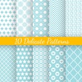 Vintage different vector seamless patterns Royalty Free Stock Photo