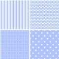 Vintage different vector seamless patterns. Royalty Free Stock Photo