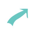 Vintage direction arrow. Retro navigation icon, old simple cursor banner, retro target and navigation pictogram. Vector