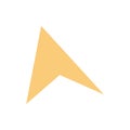 Vintage direction arrow. Retro navigation icon, old simple cursor banner, retro target and navigation pictogram. Vector