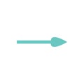 Vintage direction arrow. Retro navigation icon, old simple cursor banner, retro target and navigation pictogram. Vector
