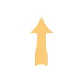 Vintage direction arrow. Retro navigation icon, old simple cursor banner, retro target and navigation pictogram. Vector