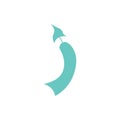 Vintage direction arrow. Retro navigation icon, old simple cursor banner, retro target and navigation pictogram. Vector