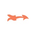 Vintage direction arrow. Retro navigation icon, old simple cursor banner, retro target and navigation pictogram. Vector