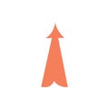 Vintage direction arrow. Retro navigation icon, old simple cursor banner, retro target and navigation pictogram. Vector