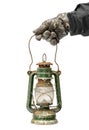 Vintage dirty oil lantern