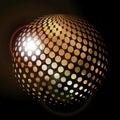 Vintage disco ball on dark background, Vector illustration Royalty Free Stock Photo