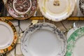 Vintage Dishes Circle Cuttery Restaurant Banquet
